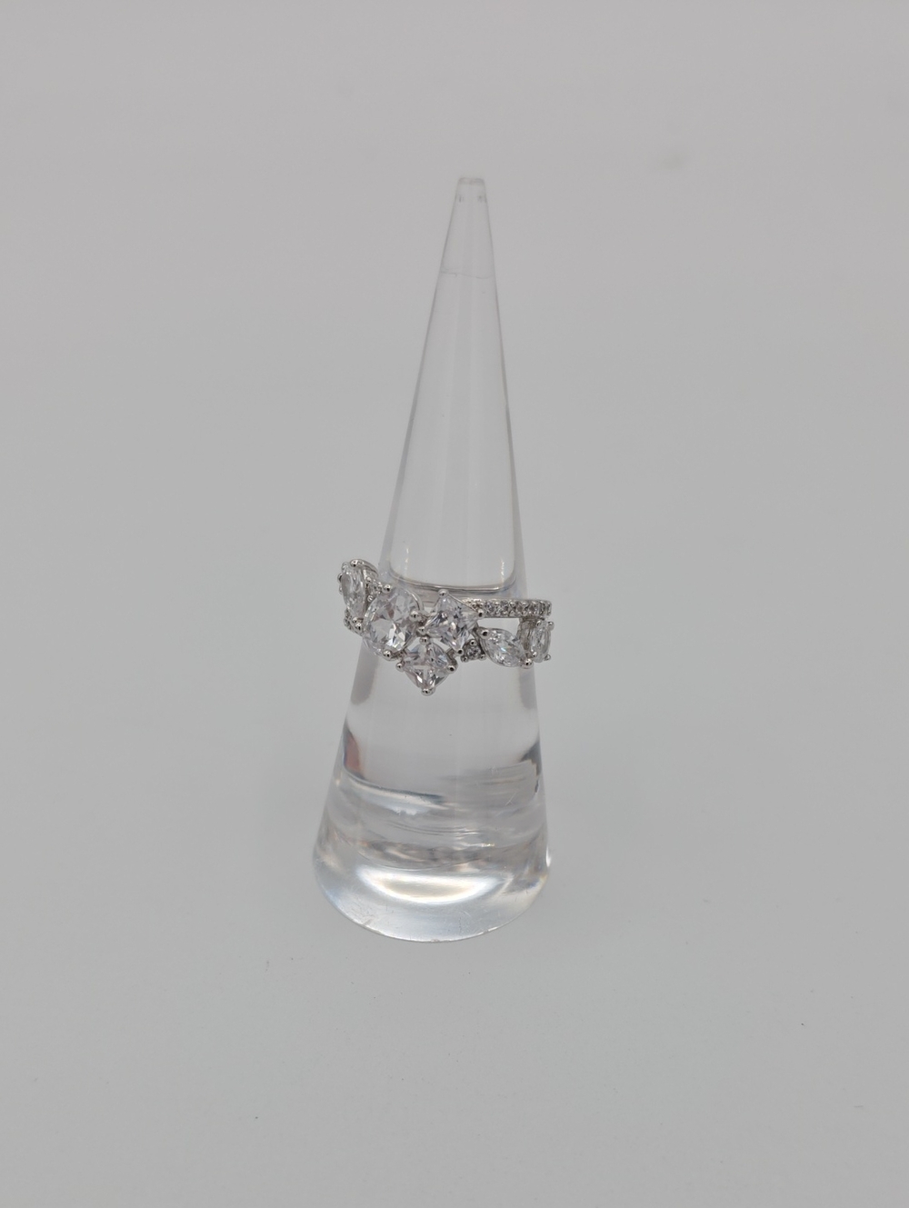 Diamond CZ Cluster Ring - White